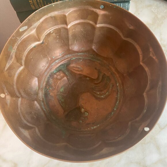 Vintage COPPER MOLD ROOSTER Wall Hanging FARMHOUSE COUNTRY COTTAGE 8 inch - Picture 3 of 4